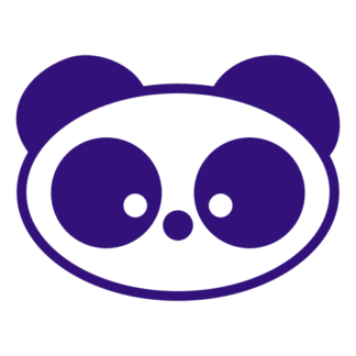 Small Eyed Panda Decal (Purple)